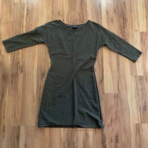 Olive Green Express Cotton Dress, XS.